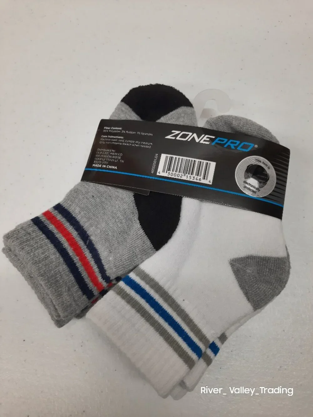 Zone Pro Boys Toddler Full Cushion Crew Socks 6 Pair Pack Shoe Size 4-8.5 New